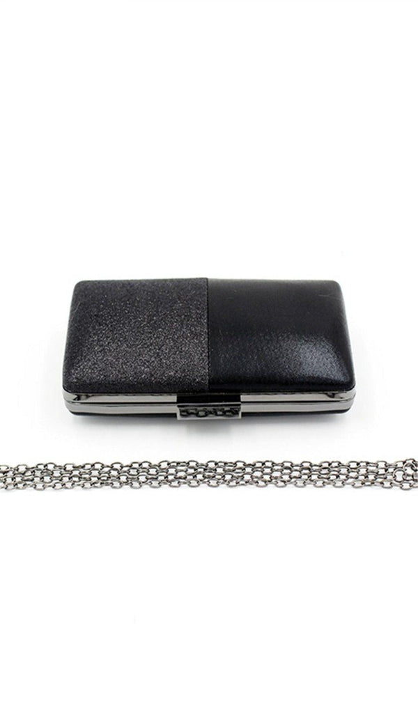 BLACK STITCHING TEMPERAMENT CLUTCH