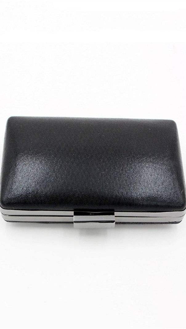 AIIZIE BLACK STITCHING TEMPERAMENT CLUTCH - product image