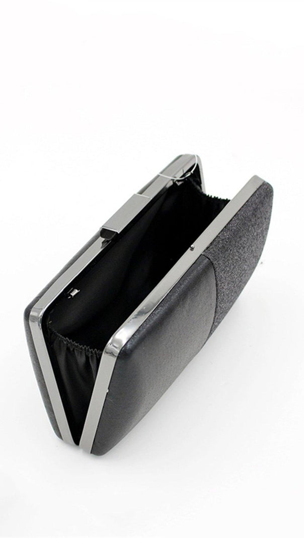 AIIZIE BLACK STITCHING TEMPERAMENT CLUTCH - product image