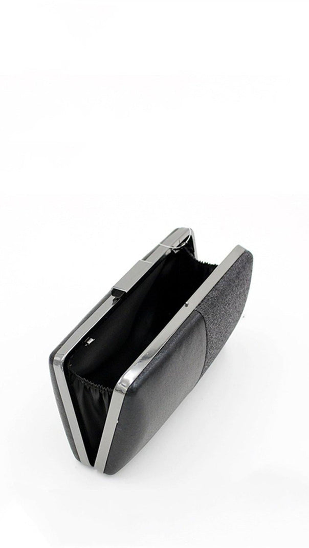 AIIZIE BLACK STITCHING TEMPERAMENT CLUTCH - product image