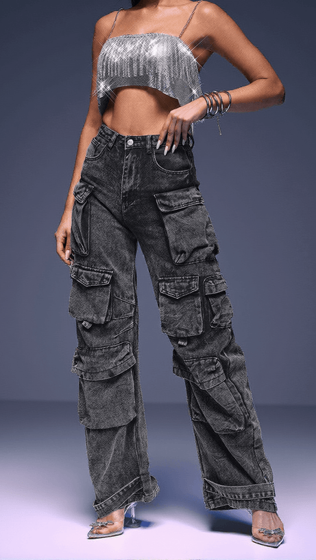 Giulia-Jeanshose in Grau