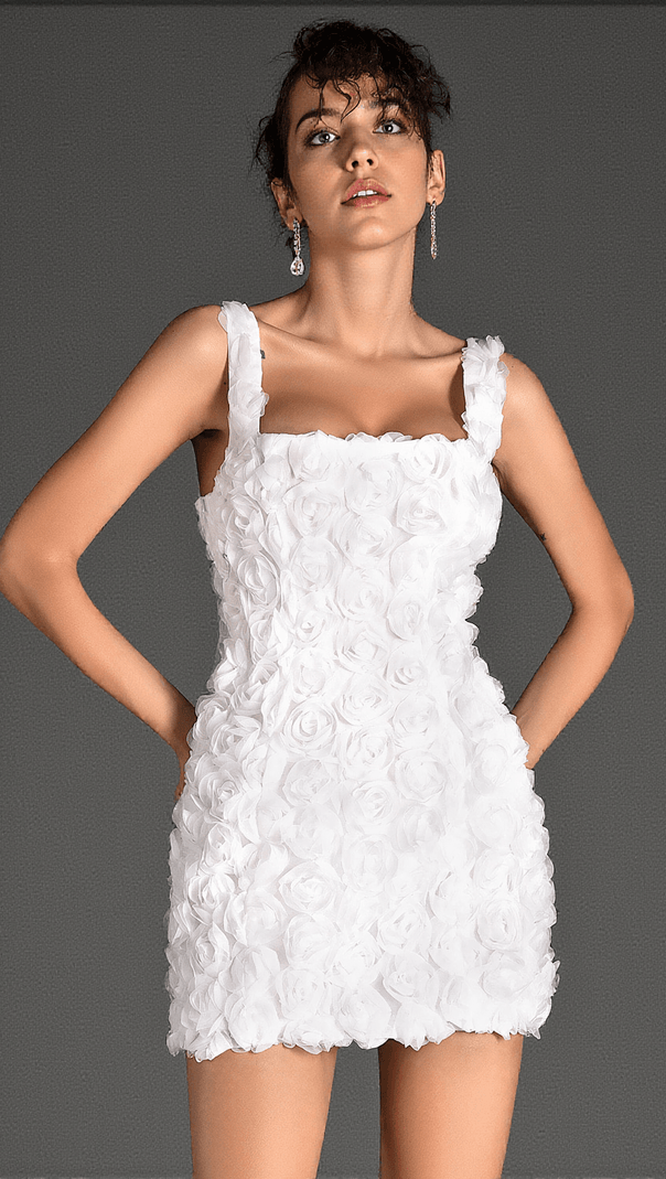 AIIZIE ROSSILIS FLORAL STRAP MINI DRESS - product image