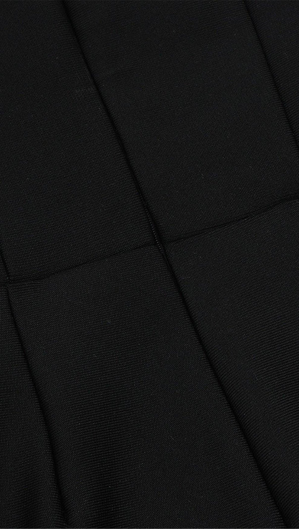 AIIZIE BLACK MESH BANDAGE DRESS - product image