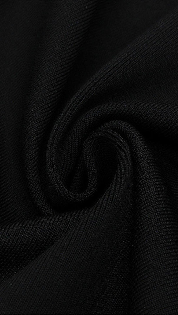 AIIZIE BLACK MESH BANDAGE DRESS - product image