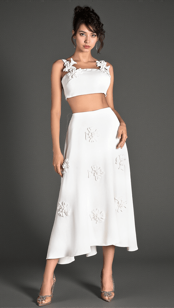 AIIZIE MATTIDES 3D FLOWER RUCHED 2 PIECE SET - product image