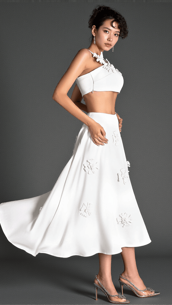 AIIZIE MATTIDES 3D FLOWER RUCHED 2 PIECE SET - product image