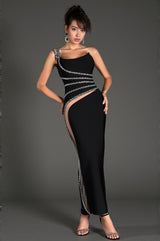 Georgios Crystal Bandage Asymmetrical Dress