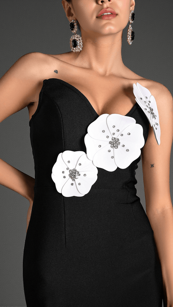 AIIZIE EFTICHIS OFF SHOULDER FLOWER MAXI DRESS - product image