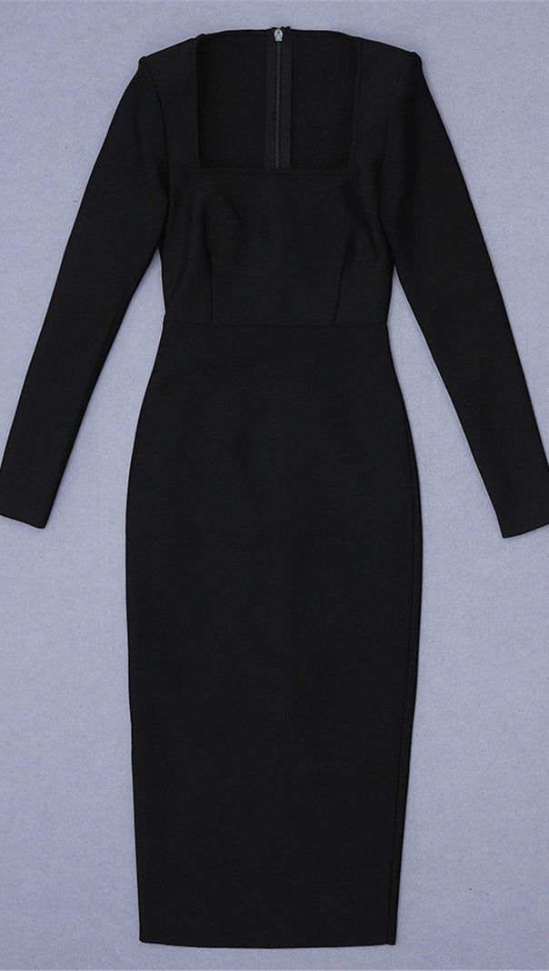 AIIZIE BLACK BANDAGE DRESS - product image