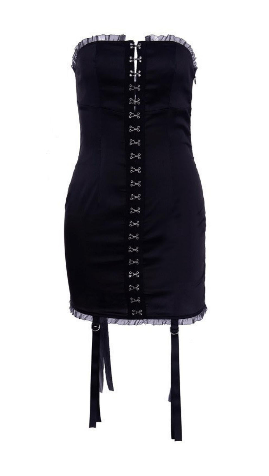 LACE EDGE IN THE NET RED DRESS