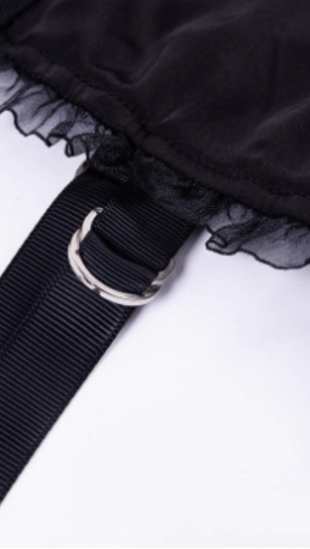 AIIZIE LACE EDGE IN THE NET RED DRESS - product image