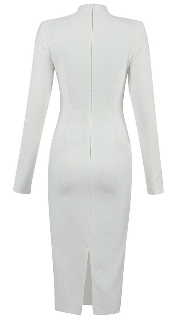 AIIZIE BLACK AND WHITE STITCHING BANDAGE DRESS - product image