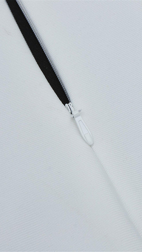 AIIZIE BLACK AND WHITE STITCHING BANDAGE DRESS - product image