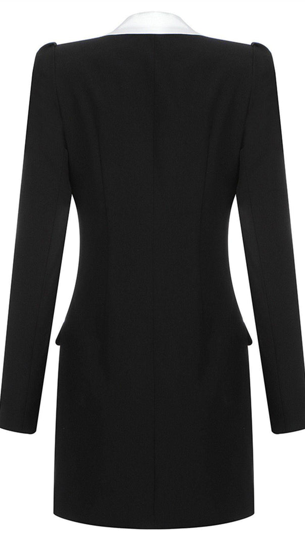 AIIZIE BLACK AND WHITE BLAZER DRESS - product image