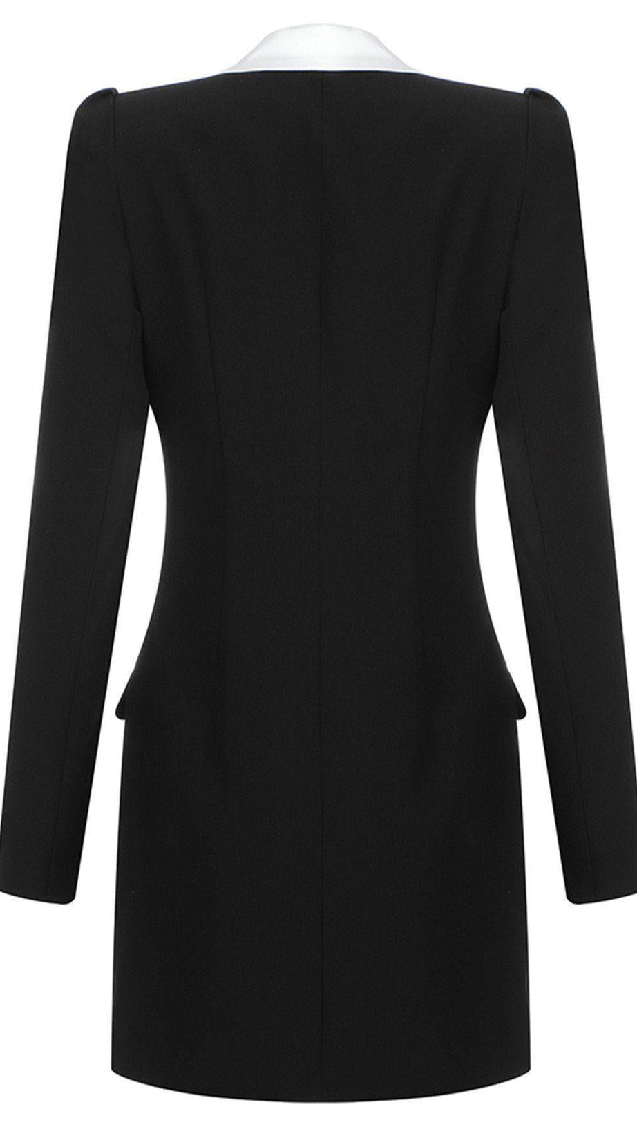 SCHWARZ-WEISSES BLAZERKLEID