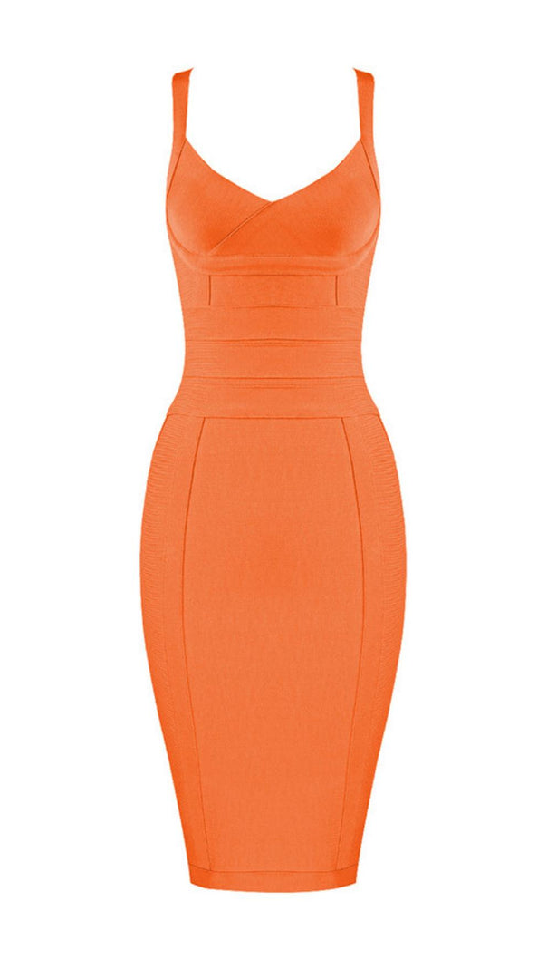 AIIZIE BANDAGE MINI DRESS -ORANGE - product image