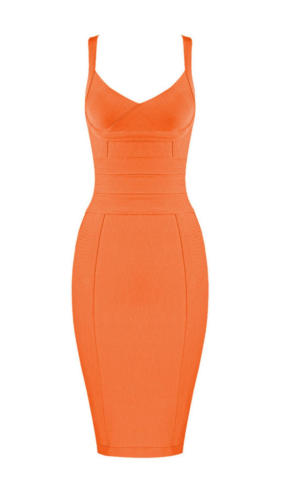 BANDAGE MINIKLEID - ORANGE