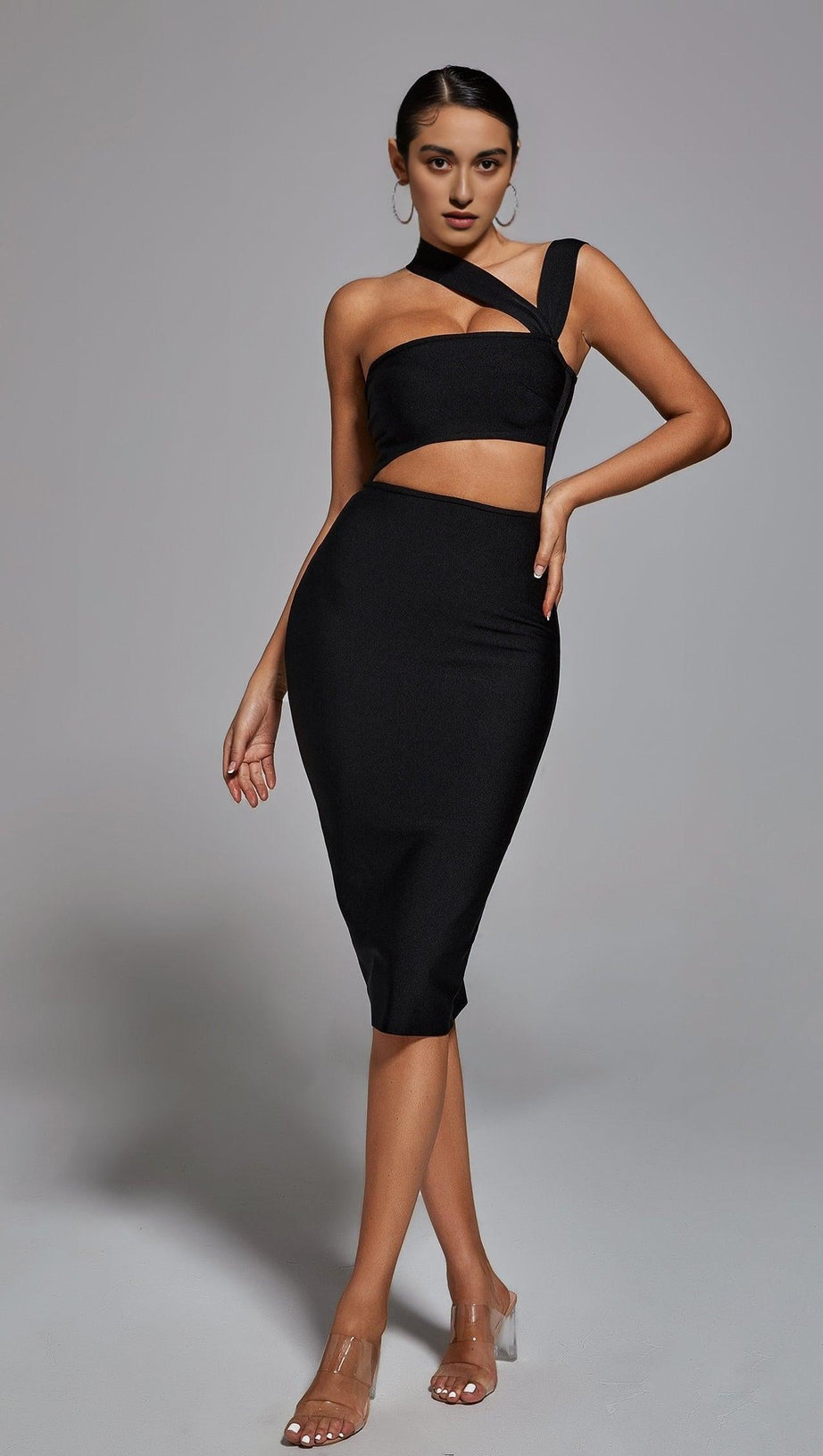 BANDAGE-KLEID - SCHWARZ