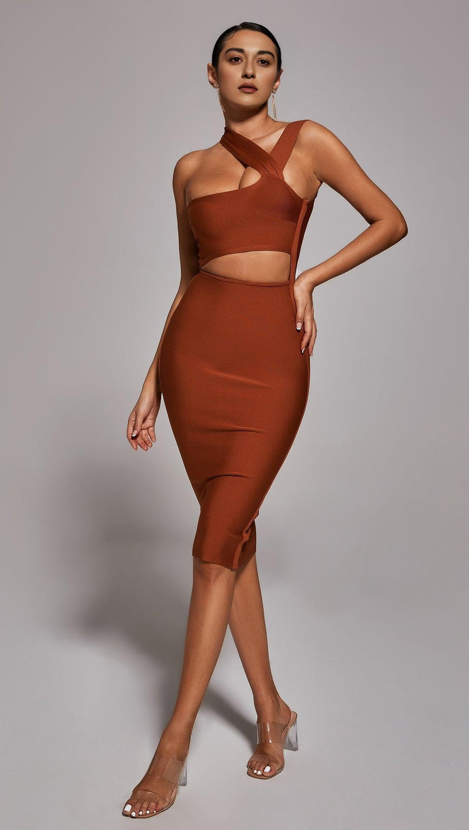 BANDAGE-KLEID - SCHWARZ