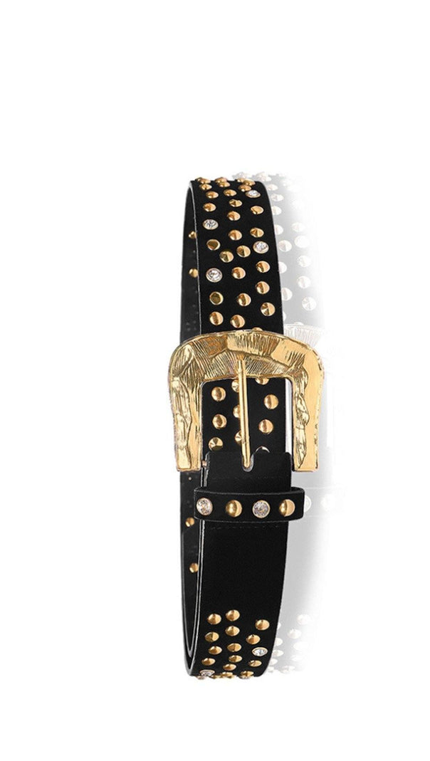 AIIZIE ARTIFICIAL LEATHER WAIST CHAIN RIVET BELT - product image
