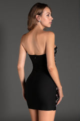 Boosalelis Strapless Diamond Mini Dress