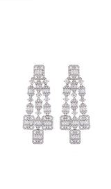 AQUARE LONG ZIRCON EARRINGS