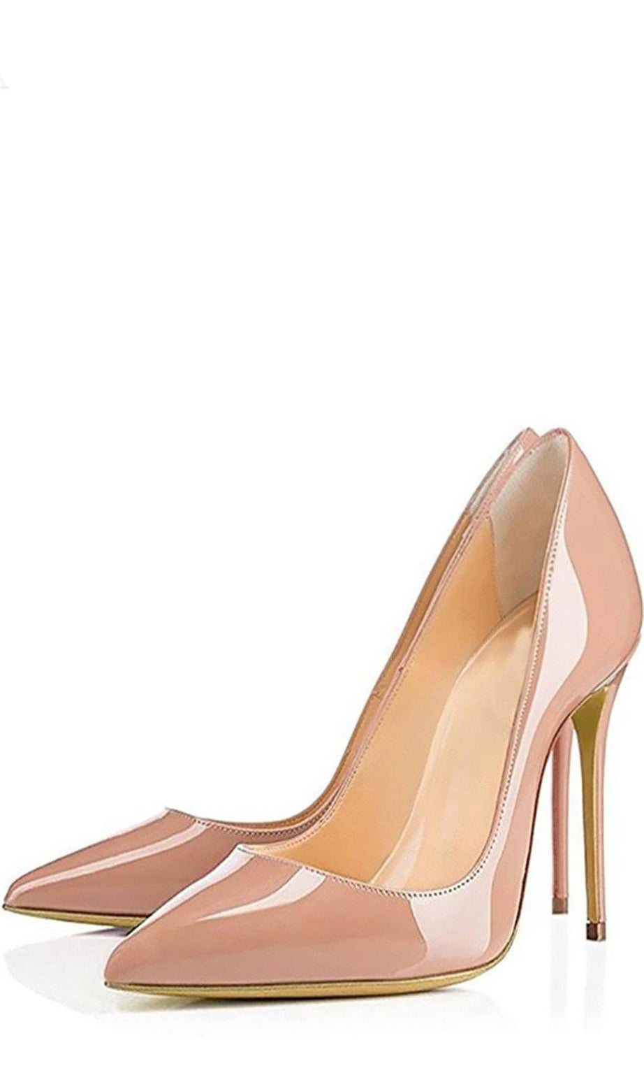 Aprikosenfarbene Stiletto-High Heels
