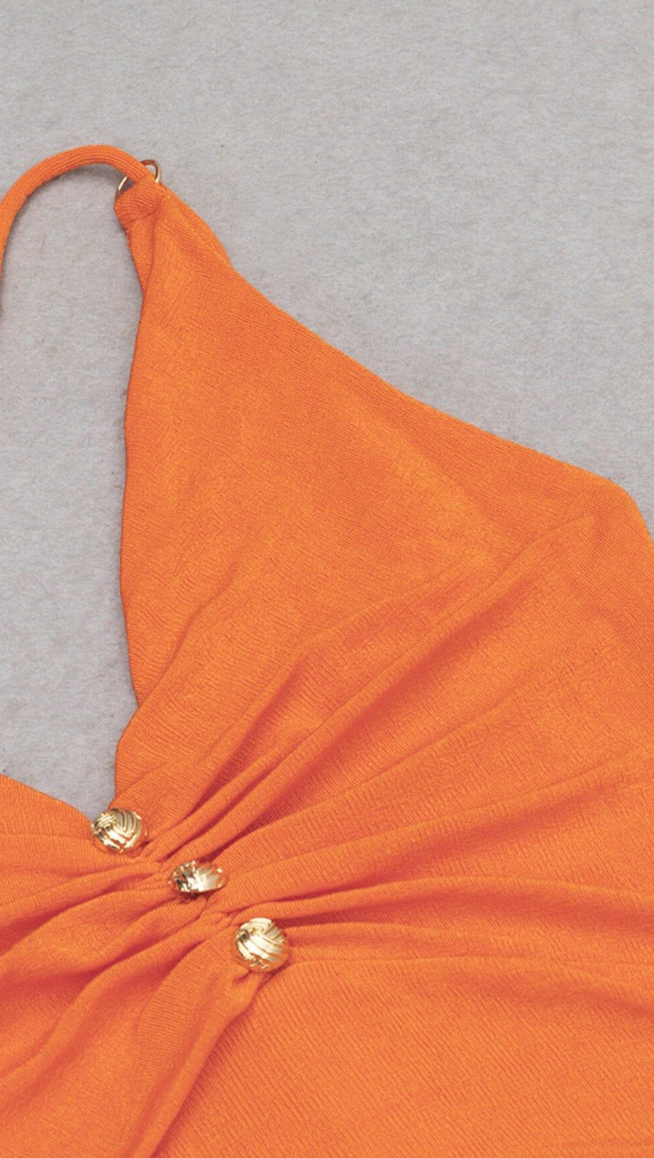 V-NECK HALTER MIDI DRESS IN ORGANE