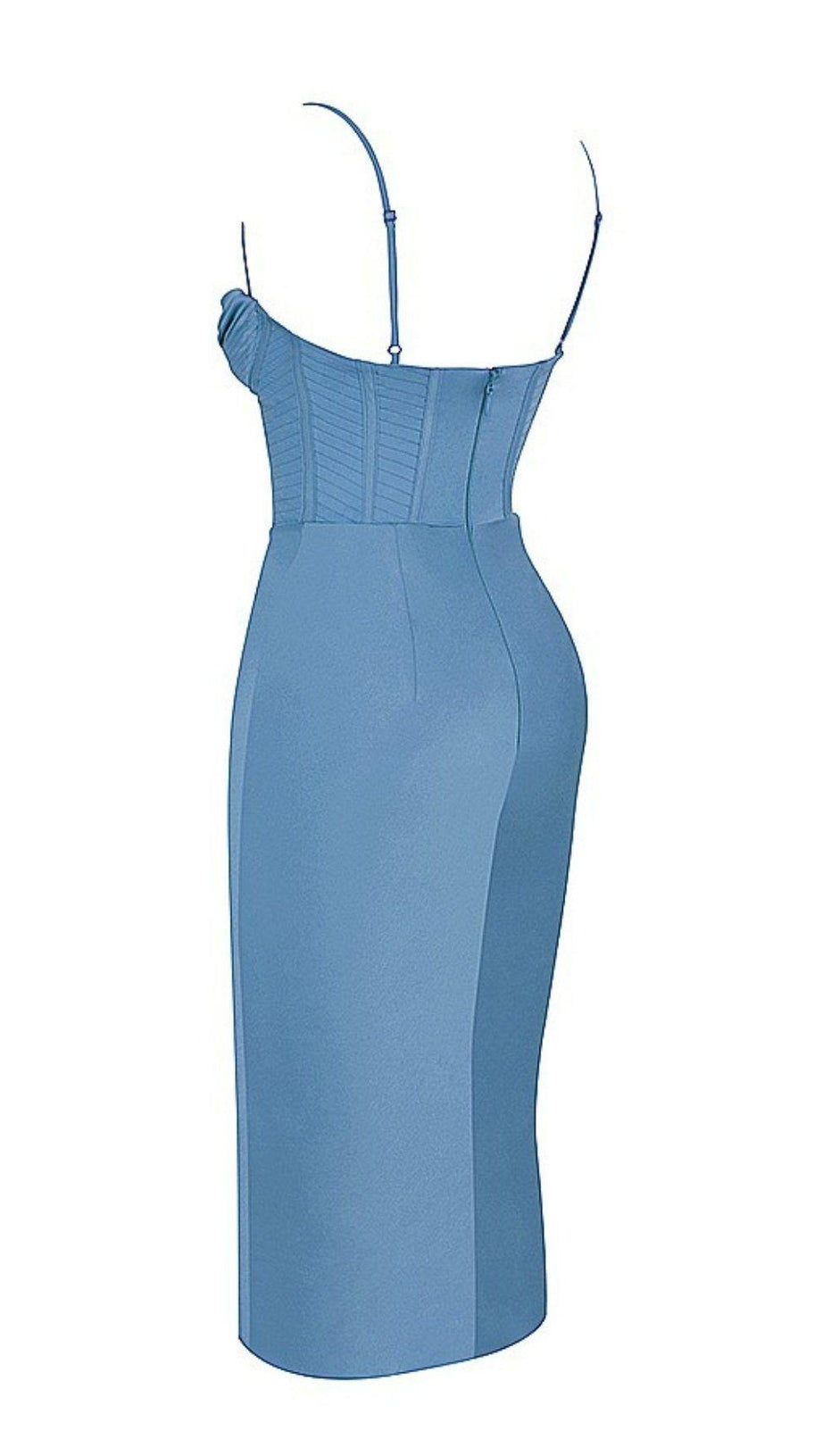 PARTHEA BONING PUSH UP PADDED CORSET SATIN DRESS