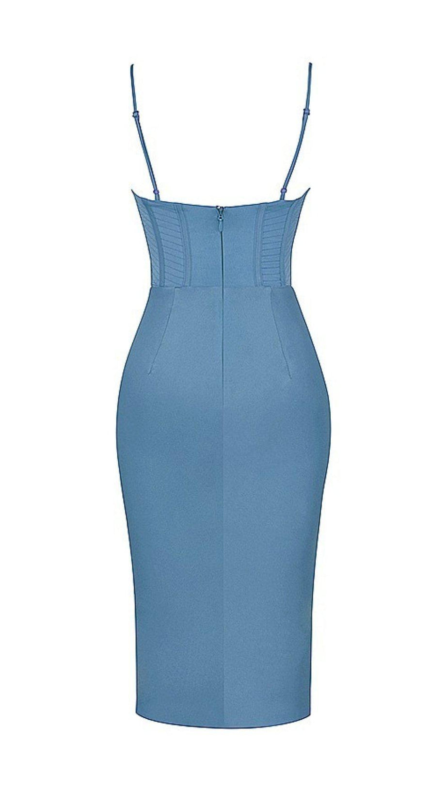 PARTHEA BONING PUSH UP PADDED CORSET SATIN DRESS