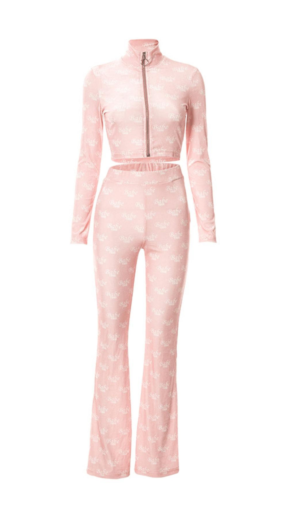 ZIP STAND COLLAR CASUAL SUIT.