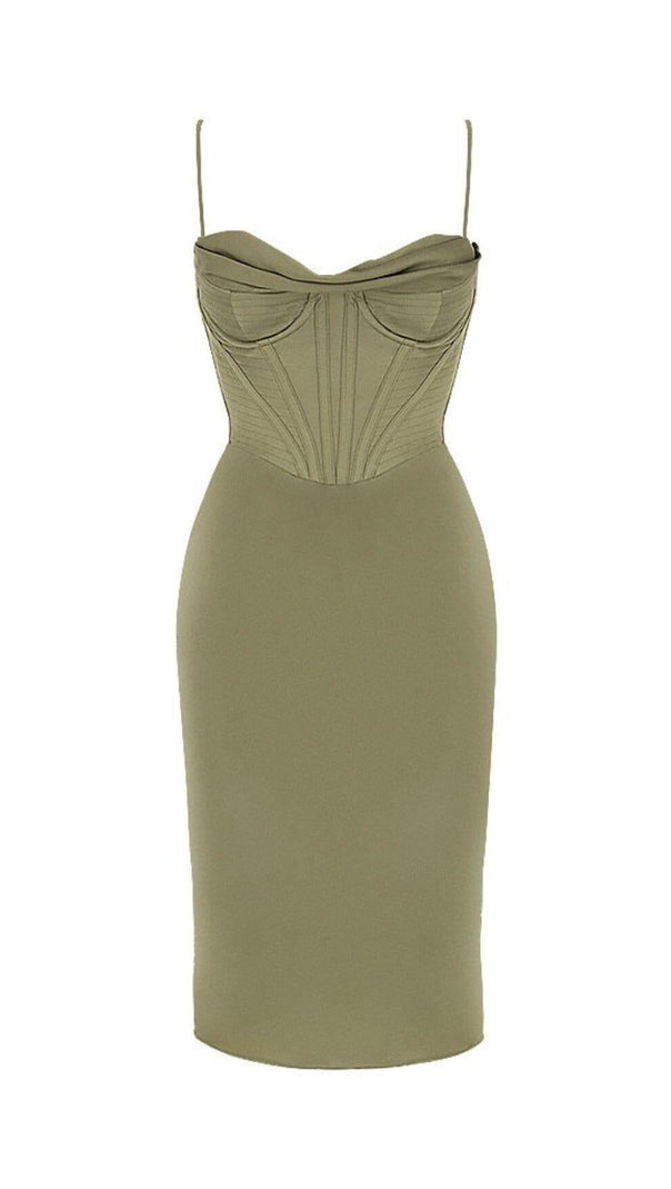 AIIZIE ZEE OLIVE SLIP DRESS - product image