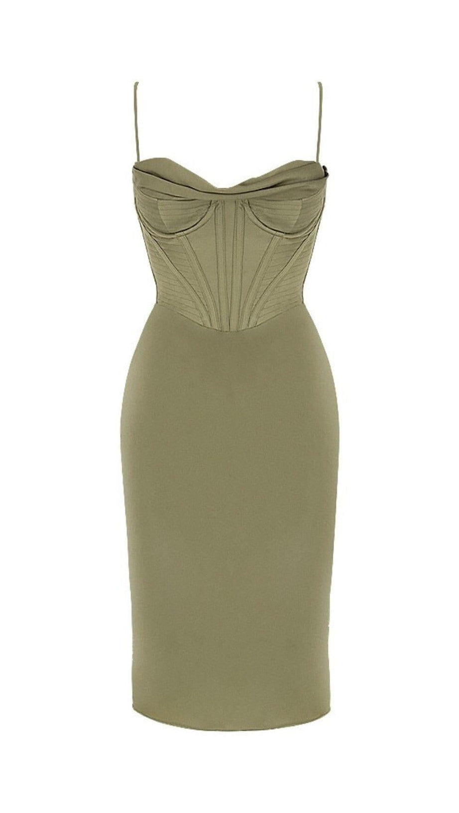 ZEE OLIVE SLIP DRESS