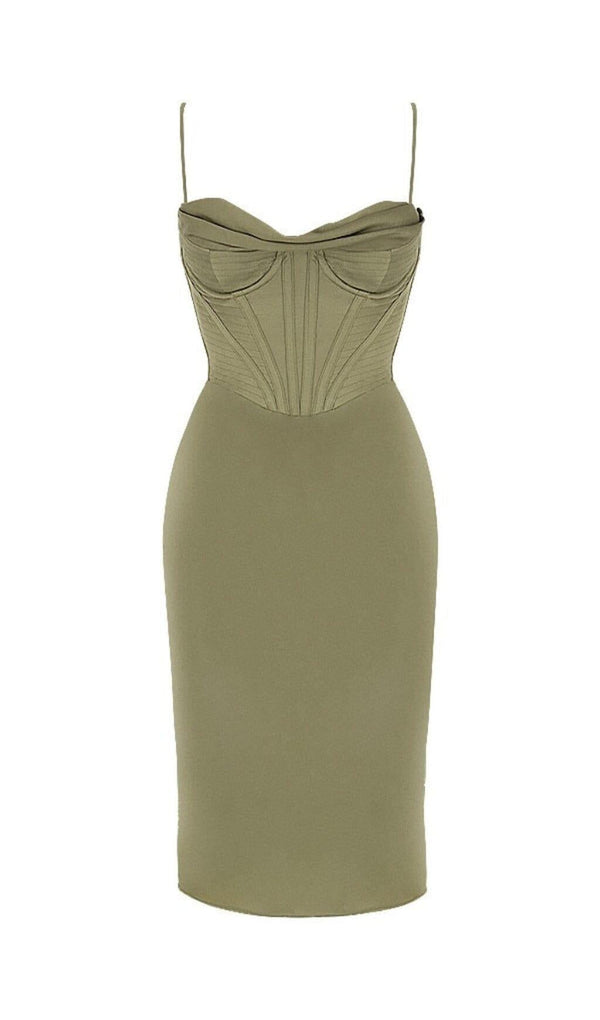 ZEE OLIVE SLIP DRESS