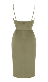 ZEE OLIVE SLIP DRESS