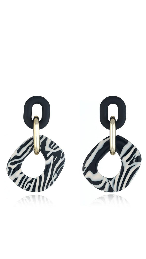 AIIZIE ZEBRA PRINT EARRINGS. - product image