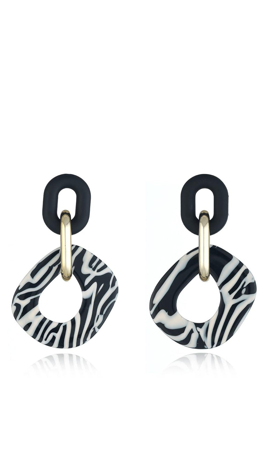 ZEBRA PRINT EARRINGS.