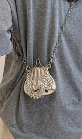 WROUGHT IRON SHELL CROSSBODY BAG