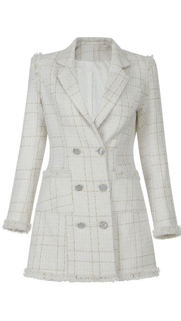 AIIZIE WHITE TEMPERAMENT SUIT DRESS - product image