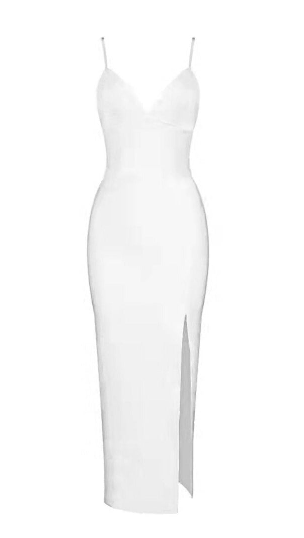 AIIZIE WHITE SWEETHEART NECKLINE BANDAGE DRESS - product image