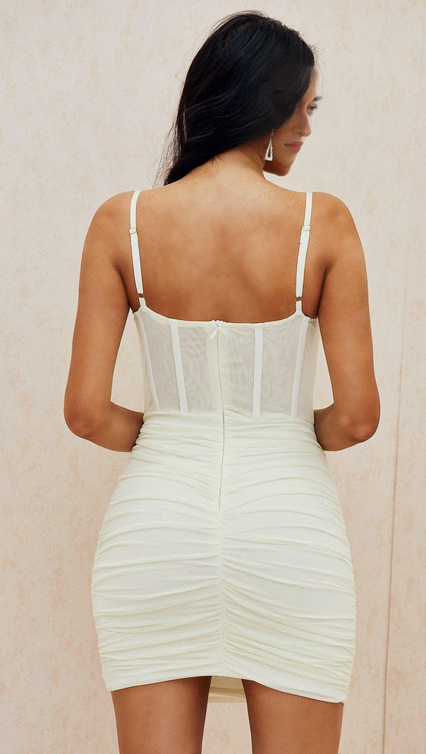AIIZIE WHITE SLING BANDAGE DRESS - product image