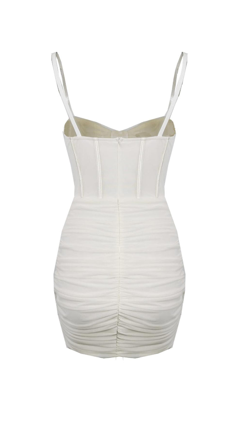 WHITE SLING BANDAGE DRESS