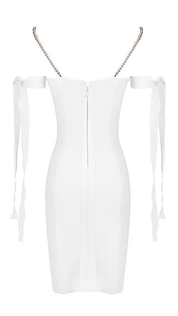AIIZIE WHITE SHIRRED MIDI SUNDRESS - product image