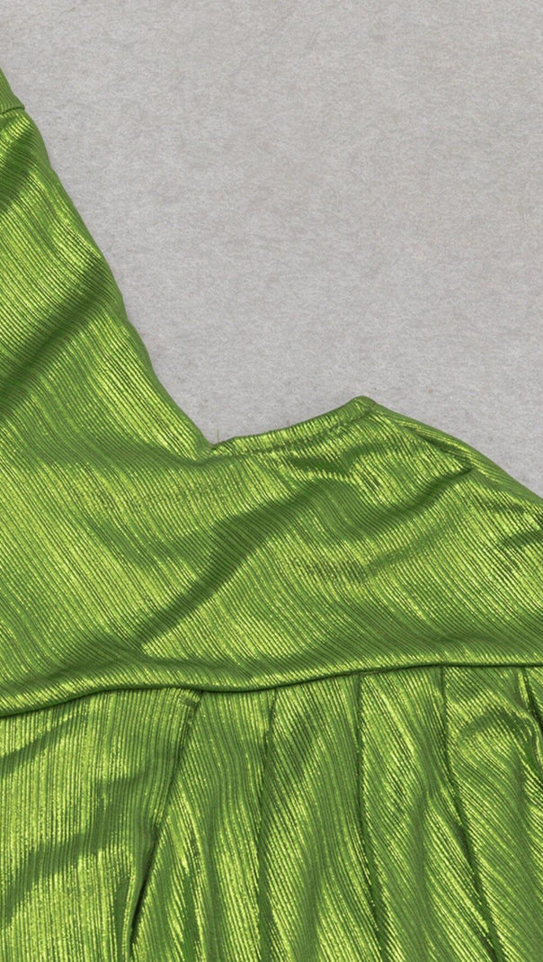 AIIZIE STRAPPY THIGH SLIT MIDI DRESS IN GREEN - product image