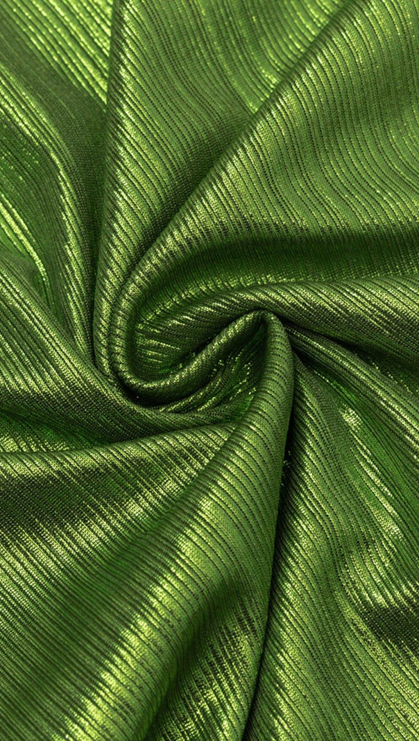 ABITO MIDI CON SPACCHI E SPACCHI SULLA COSCIA, VERDE