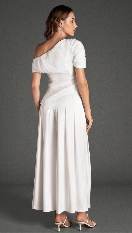 MICHAIL ONE SHOULDER PLEATED SET