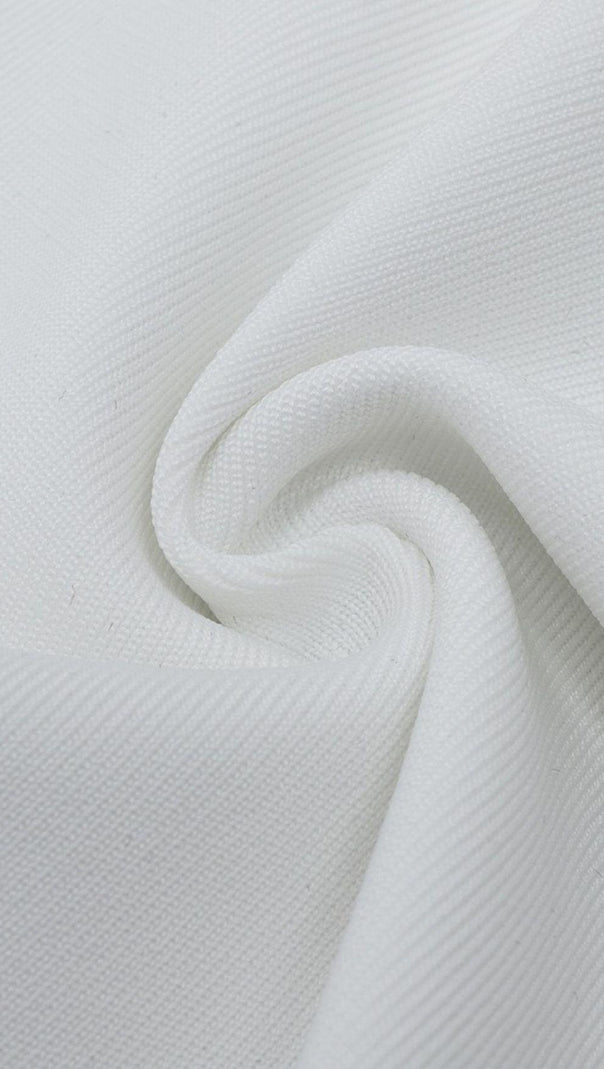 AIIZIE WHITE YARN SLEEVE MINI DRESS - product image