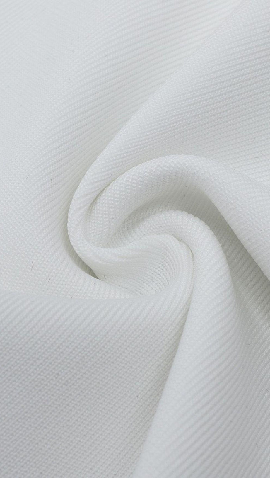 WHITE  YARN SLEEVE MINI DRESS