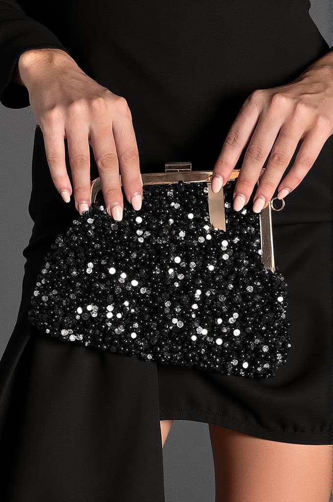 Gerasimos Glitter Sequin Handbag