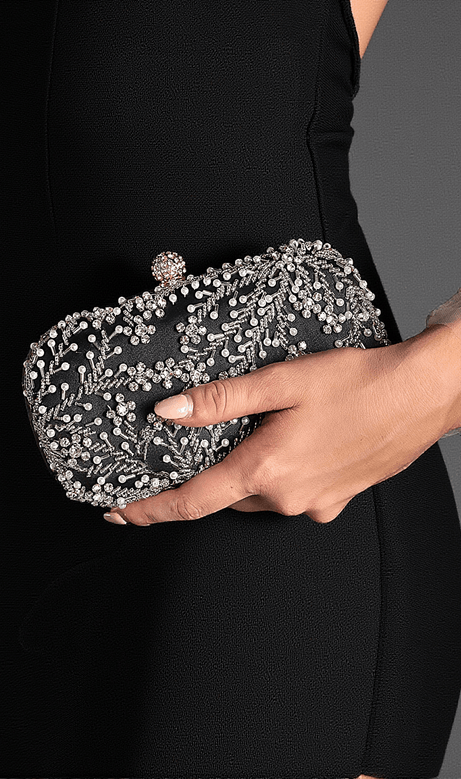 Leventallis Rhinestone Beaded Handbag
